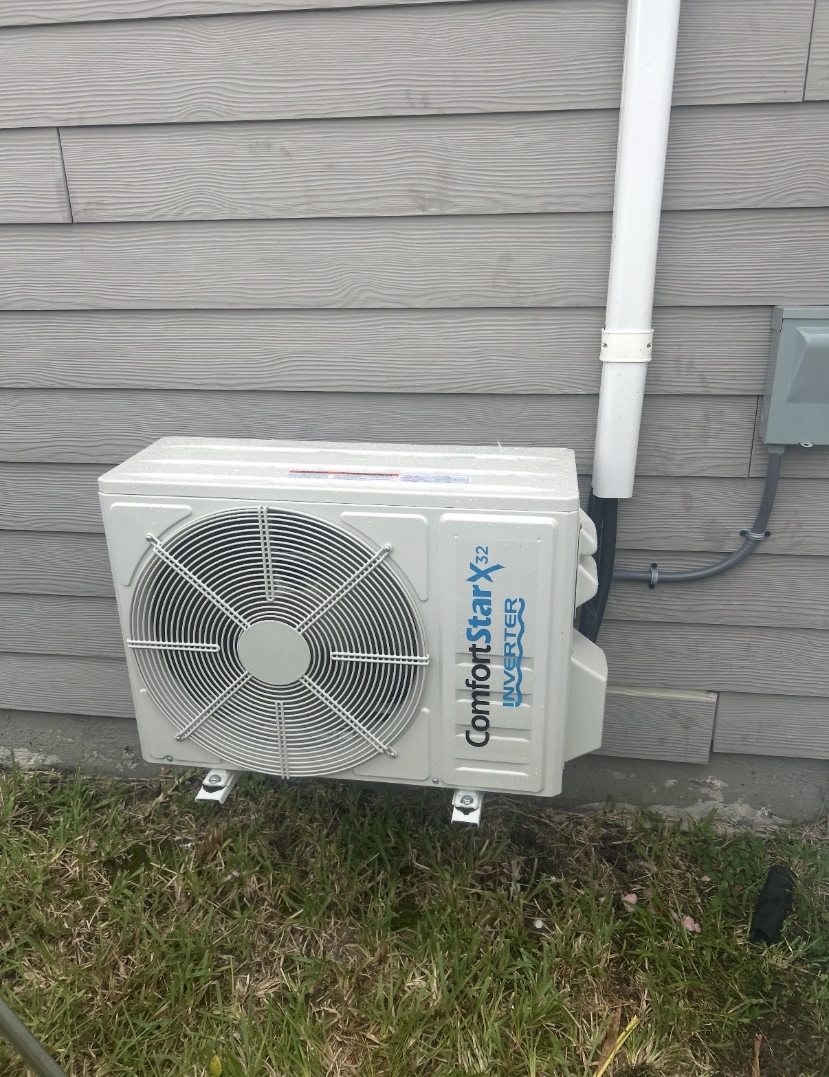 Ductless mini-split heat pump installation