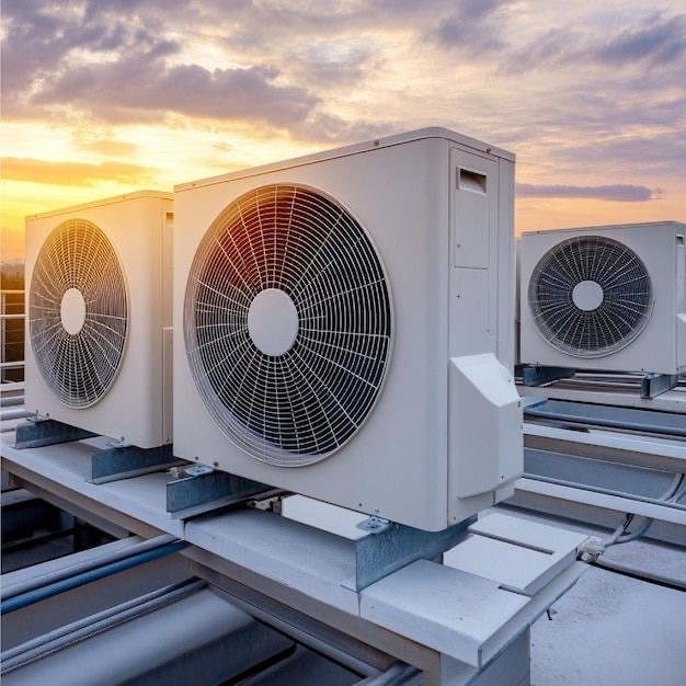 Commercial rooftop HVAC units
